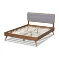 thumbnail image 3 of Allora Mid-Century Wood and Fabric King Platform Bed in Light Gray, 3 of 9