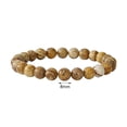 thumbnail image 5 of ievspot 1 Pcs Unisex Bracelet Smooth Agate with Elastic Cord Multiple Colors Lavas Rock Healing Jewelry Energy Balance Daily Wear Parties Couple Bracelet, 5 of 8