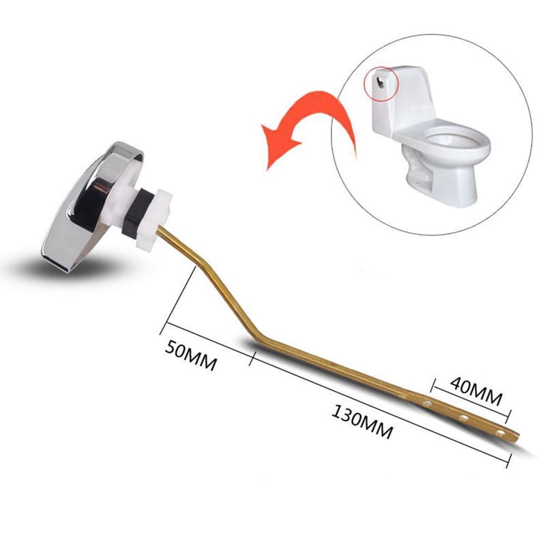 IFealClear Universal Toilet Flapper & Flush Lever Kit – 2-Inch Flapper, Front Mount Handle, Stainless Chain, Chrome