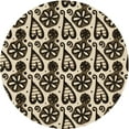 thumbnail image 1 of Ahgly Company Tapis Rond Lavable en Machine Intérieur Transitionnel Gris Minuit, 3 Pieds Rond, 1 of 7