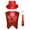Red, variant on Alvivi Boys Sequins Waistcoat Hip-Hop Street Dance Stage Performance Vest Jacket with Hat Necktie Black 9-10