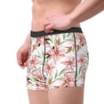 thumbnail image 2 of Balery Lilies Flowers Calzoncillos bóxer para hombre, ropa interior de algodón suave y transpirable con cinturilla de nailon-Small, 2 of 5