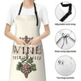 thumbnail image 5 of Bingfone Wine Apron Gifts For Men, Women Professional Grade Chef Apron For Kitchen,Bbq & Grill, 5 of 8