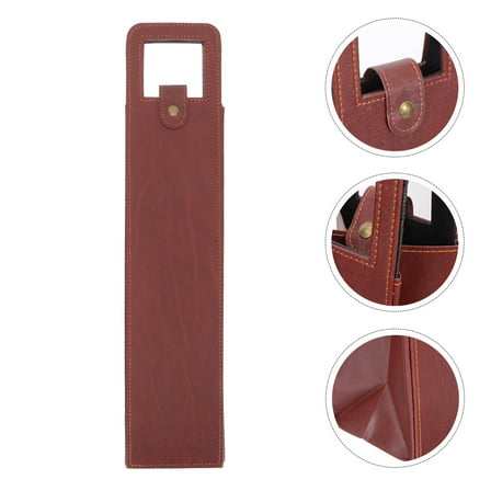 ULTNICE Brown Leather Water Bottles Holder Elegant for Party 1Pcs