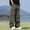 B_ Army Green, variant on Men's Button Closure Straight Leg Dress Pants Wrinkle Resistant Fabric Tailored Fit Flat Front Chino for Semi Formal Events Daily Commutes Black M