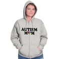 thumbnail image 3 of Autism Mom Awareness Puzzle Piece Womens Plus Size Graphic Zipper Hoodie Brisco Brands 3X, 3 of 5