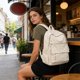 thumbnail image 1 of CaiYueKe Corduroy Backpack for Women Men, Large Capacity Commuter Laptop Backpack, Durable Travel Backpack with Multiple Pockets, College Backpack, Casual Daypack for Work and Outdoor, 1 of 7