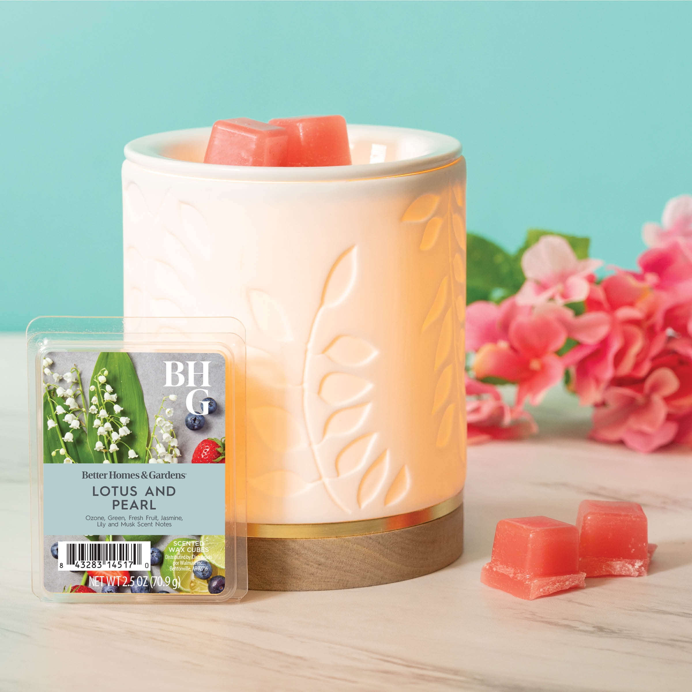 Lotus & Pearl Scented Wax Melts, Better Homes & Gardens, 2.5 oz (1-Pack)