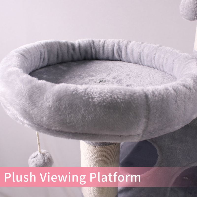 Cat Tree 67 Inch Multi-Level Large Tall Cat Tower with 3 Plush Top Perches,4 Sisal Scratching Post Cat Condo Play House Kitty Activity Center