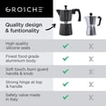 thumbnail image 4 of Cafetera espresso para estufa GROSCHE Charcoal Milano, 6 tazas, 4 of 9