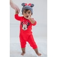 thumbnail image 3 of Disney Minnie Mouse Newborn Baby Girls Snap Cosplay Coverall and Hat Newborn to Infant, 3 of 5