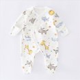 thumbnail image 2 of CAUYDY 0 3 6 9 Months 1T 2T Newborn Girl Coming Home Outfits Baby Sleepwear Preemie Long Sleeve Romper Infant Girls Pajamas Fall Winter Toddler Bodysuit Sizes 3-6 Months,Light Blue, 2 of 4