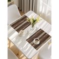 thumbnail image 5 of Brown Wooden Placemats Set of 4, Vintage Farmhouse Retro Art Placemats for Dining Table, Place Mats for Kitchen Tabletop, Waterproof Wipeable Dining Table Mats Set, 5 of 9