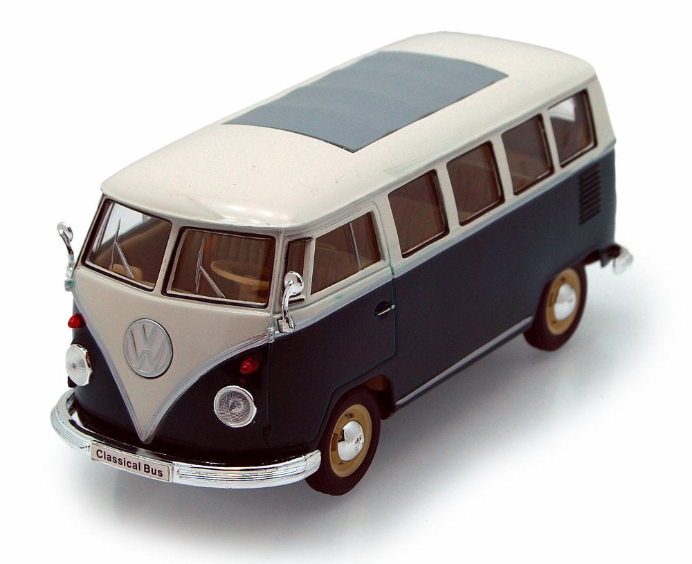 1/24 Welly 1962 Volkswagen Classical Bus Low Rider Diecast Model Car Blue 22095