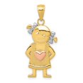 thumbnail image 1 of 14k Yellow & Rose Gold w/Rhodium Pendant, 1 of 3