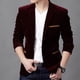 thumbnail image 4 of Traje casual de pana de primavera y otoño para hombre, traje de negocios ajustado para jóvenes, chaqueta de hombre, 4 of 5