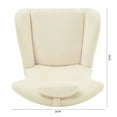 thumbnail image 6 of Rocking Chair Nursery with High Backrest, Adjustable Headrest & Pocket,Teddy Upholstered Rocker Glider Chair with Anti-Skid Pad for Nursery,Bedroom,Living Room,Offices,Rubber Wood,Beige, 6 of 9