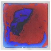 Art3d 1-Pack Liquid Dance Floor Colorful Home Decor Tile, 12" x 12" Blue-Red