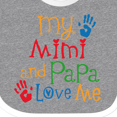 thumbnail image 4 of Inktastic Mimi and Papa Love Me Boys or Girls Baby Bib, 4 of 4