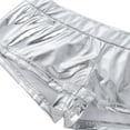 thumbnail image 6 of YiZYiF Womens Shiny Faux Leather Rave Dance Booty Shorts Fitness Yoga Hot Pants, 6 of 7