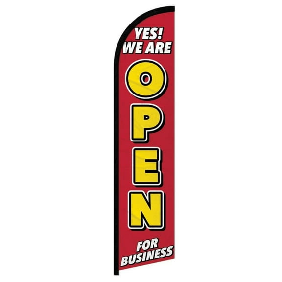 Yes! We Are Open Windless Banner Flag
