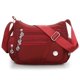 thumbnail image 1 of Bolso bandolera multibolsillos para mujer, de nailon impermeable, de un solo hombro, de viaje, color rojo, 1 of 8