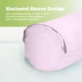 thumbnail image 2 of Neck Roll Pillowcase ( 5x14 ) - Enclosed Sleeve Style - Wheat Dreamz - Pink Sateen 300 Thread Count - Made in USA, 2 of 9