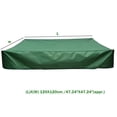 thumbnail image 2 of Sandbox Cover, Square Dustproof Sandbox Cover with Drawstring, Waterproof Sandpit Pool Cover, Green, 120 x 120cm, 2 of 7