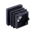 thumbnail image 4 of Square Tubing Pipe End Caps Insert Plugs M8 Thread 20X20mm 40Pcs Black, 4 of 7
