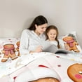 thumbnail image 5 of Manfei Cute Gingerbread Man Queen Comforter Set,Christmas Tree Bedding Sets,White Brown Bedding Comforter Set For Kids,Ultra Soft Home Decor Reversible,3pcs, 5 of 8