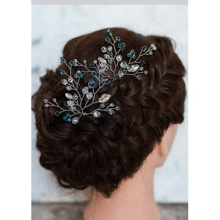 Hair Pins Bridal Women Light Blue Crystal Vintage Wedding Party Headpiece Hair  Clip Crystal Hair Accessories(pack of 2) | Walmart Canada