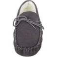 thumbnail image 2 of SNUGRUGS Men's Soft Sole Suede Sheepskin Moccasin Slippers - Grey - US 14, 2 of 7