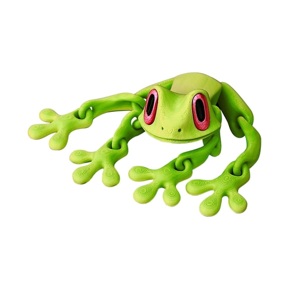 3D Printed Magnet Frog Toy, Articulated 3D Printed Animals Toys, Can be Used for Refrigerator/Car Decoration
