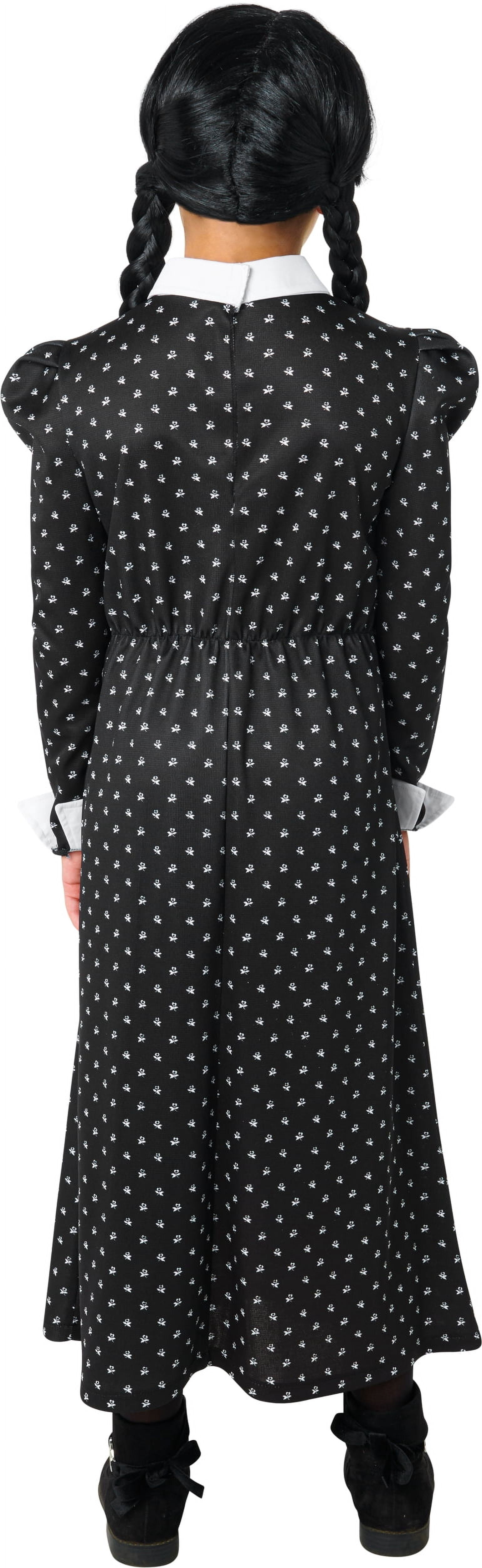 Wednesday Addams Dress Halloween Costume for Children, Girls' Size S (6/6x), by Rubies