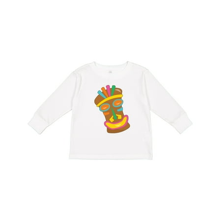 

Inktastic Happy Tiki Face Gift Toddler Boy or Toddler Girl Long Sleeve T-Shirt