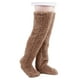 thumbnail image 1 of Qarigey Calcetines hasta la rodilla cálidos de invierno, suaves y transpirables, de poliéster, para días fríos, calcetines hasta la rodilla Medias marrón, 1 of 6