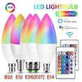 thumbnail image 2 of Wifi Smart Light Bulb E14 E27 B22 Candle Lamp RGB+CW+WW Tuya Smart Life, 2 of 5