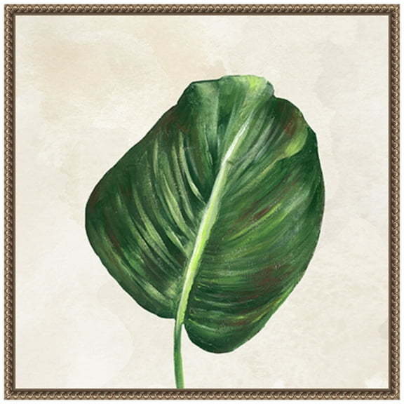 Amanti Art Tropical Leaves I Framed Canvas Wall Art Print