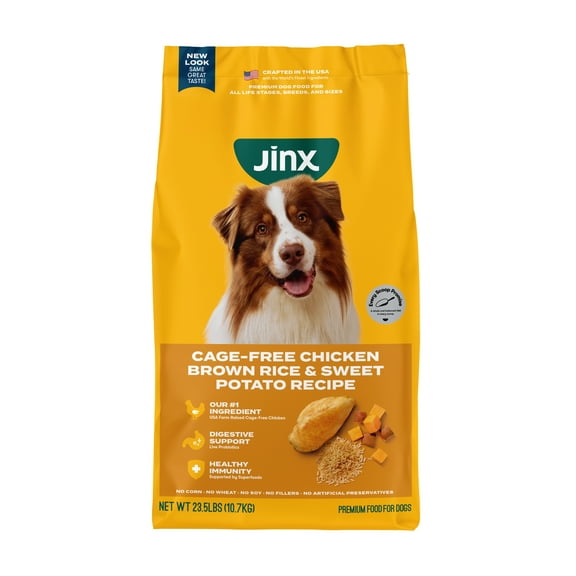 Jinx Cage-Free Chicken, Brown Rice & Sweet Potato Dry Dog Food, 23.5 lb. Bag
