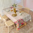 thumbnail image 5 of Pioneer Flower Floral Print Pattern Rectangle Tablecloth 60"x102",Waterproof Polyester Rectangle Table Cloth, Wipeable Spillproof Polyester Tablecloth for Dining, Camping, Indoor and Outdoor, 5 of 6
