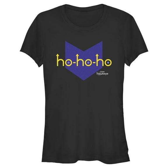 Junior's Marvel Hawkeye HoHo-Arrow Icon  Graphic Tee Black Small
