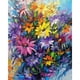 thumbnail image 1 of Cuadros Decorativos Flores coloridas pintura al óleo por números Kit DIY pintura acrílica lienzo sin marco Likrtyny embutido en tela, 1 of 1