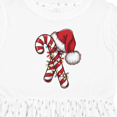 thumbnail image 4 of Inktastic Red and White Candy Cane Santa Christmas Funny Xmas Lights Girls Toddler Dress, 4 of 5