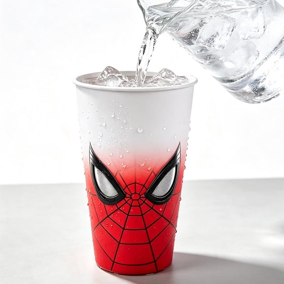 17/24oz Stainless Steel Tumbler Cold Color Changing Spider Cup, Hot Movie Fan Cool Drinkware Gift