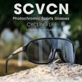 thumbnail image 3 of Lunettes de Vélo Route Photochromiques Lunettes de Protection Extérieures Hommes Femmes Lunettes de Cyclisme Décoloration Sports, 3 of 5