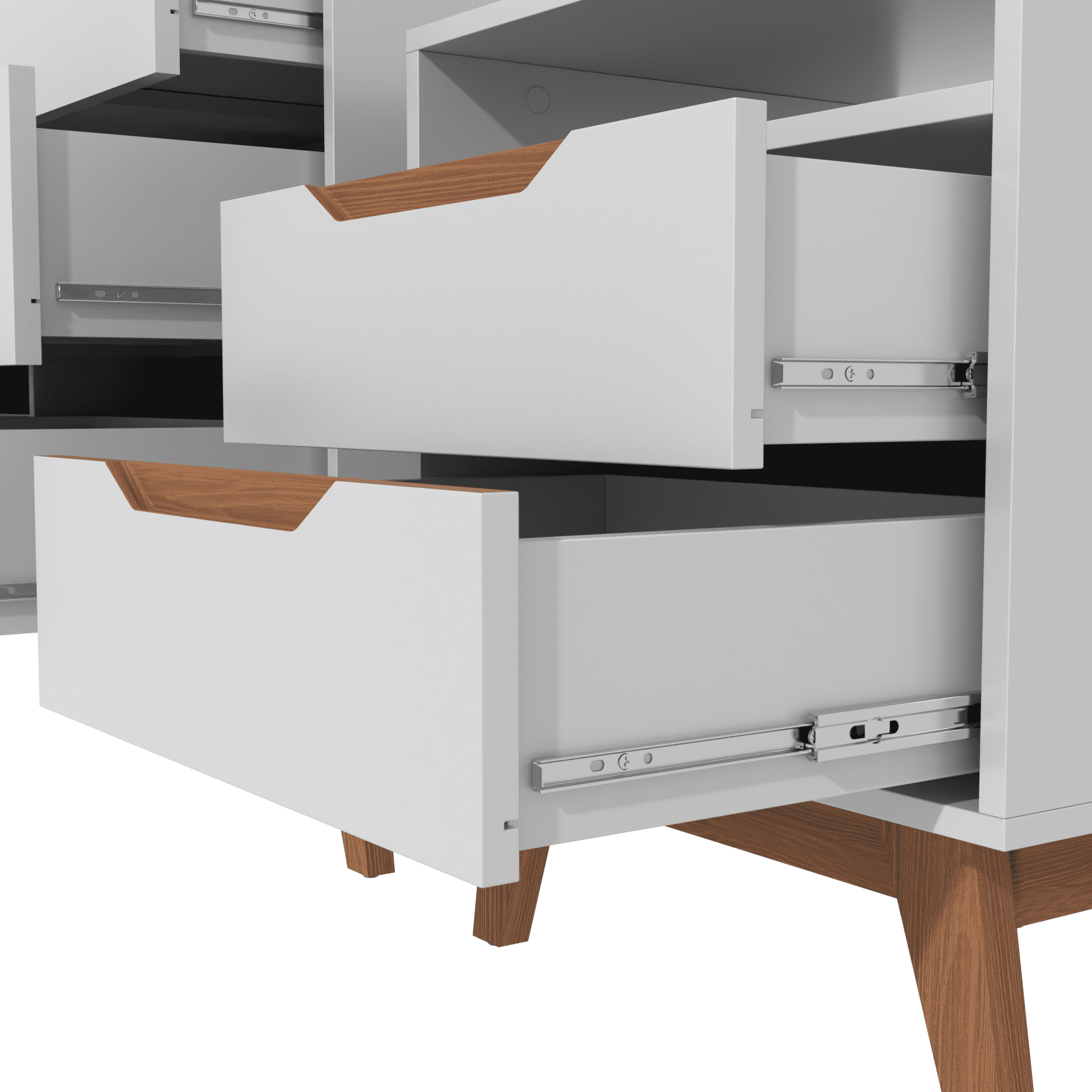 Kappesberg Bedroom Furniture Set with 6-Drawer Dresser and 2-Drawer Nightstand White – Modern Storage Combo