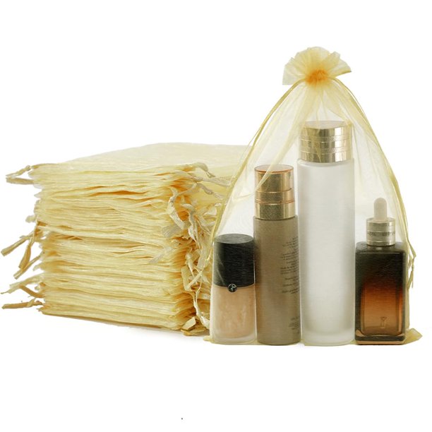 Bolsas de organza Meowoo, 100 unidades, con cordón, 20 x 30 cm, para joyería