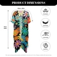 thumbnail image 6 of SCRAWLGOD Hippie Daisy Print Women's Swimsuit Coverup Casual Soft Beach Cover Up Quick Dry Breathable Bathing Suit Cover Up, 6 of 6