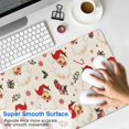 thumbnail image 4 of Long Mouse Pads for Desk,Beige Christmas Santa Pattern Desk Mats on Top Of Desks, Desk Mouse Pad Extra Large with 3mm Non-Slip Base and Stitched Edge for Gaming,Office,Work,Home 31.5x15.7in, 4 of 5