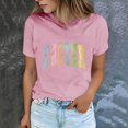 thumbnail image 2 of Plebaso T-Shirts de Pâques pour Femmes Manches Courtes Graphiques Hauts Imprimés Décontractés Mode pour Femmes, 2 of 6